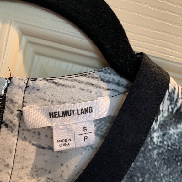 Helmut Lang Black/Ivory Print Sleeveless Top sz S/P - Picture 3 of 7